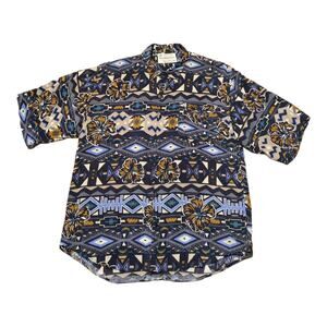 90's Vintage Southwestern Button Down Shirt size Large Hawaiian